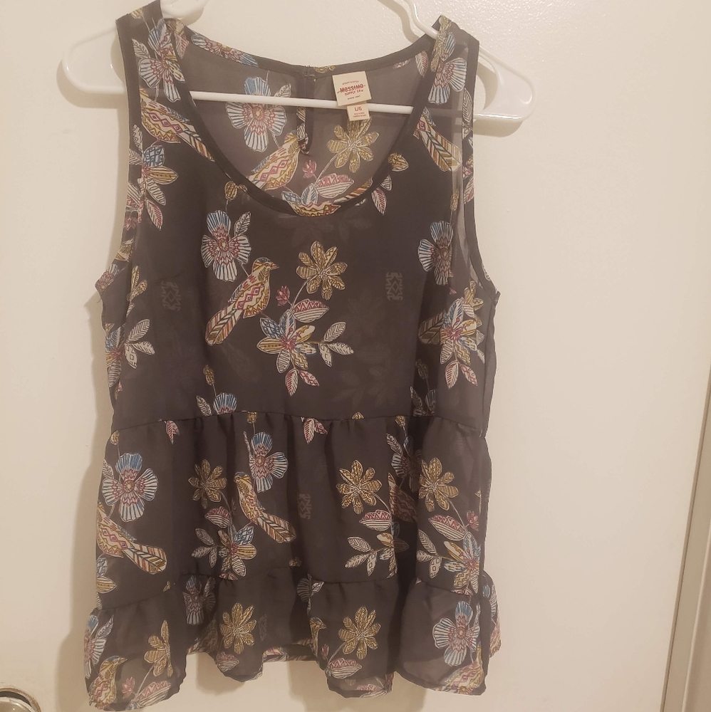 🌼3 for 22🌼Romantic Black Babydoll Tank sz large